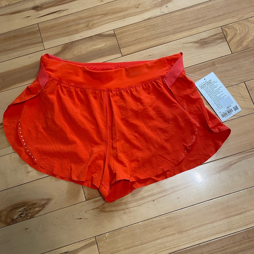 Lululemon Athletica Vibrant Red Athletic Shorts